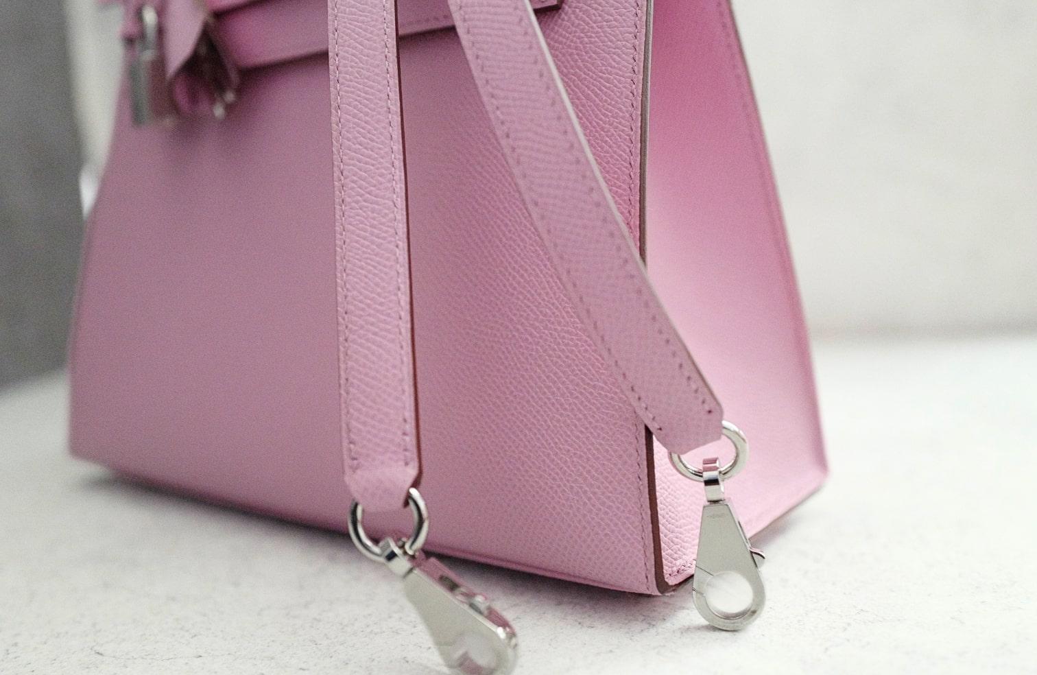 NEW Hermès Kelly 25 Sellier Mauve Sylvestre Epsom Leather PHW Stamp U 2023 in vendita 6
