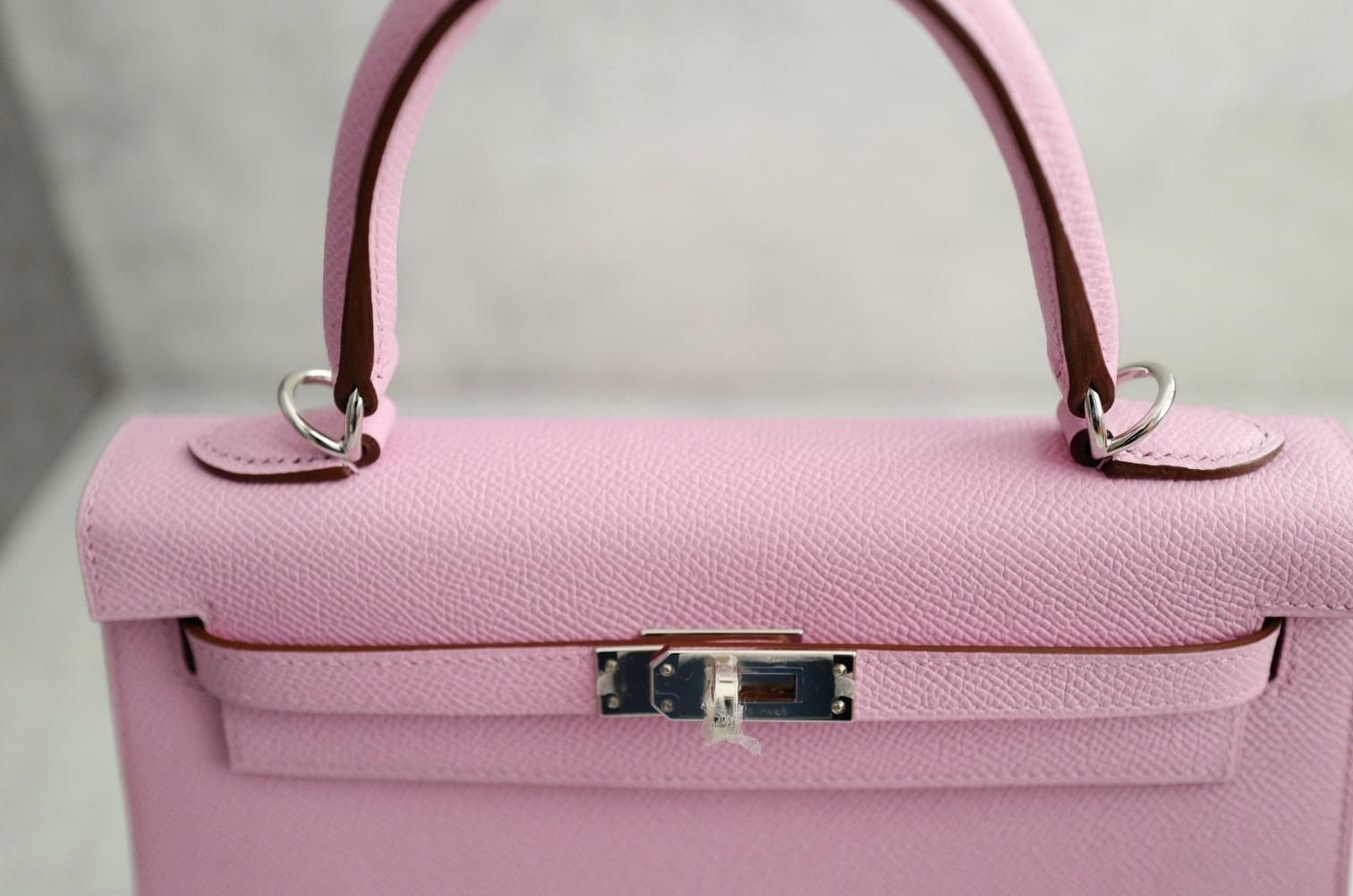 NEW Hermès Kelly 25 Sellier Mauve Sylvestre Epsom Leather PHW Stamp U 2023 in vendita 7