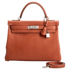 Nuevo Bolso Hermes Kelly 32 Brique Candy Pivoine en Caja