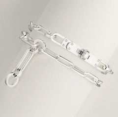 NEW Hermès Kelly Chaine Double Bracelet/Choker in Sterling Silver Size 17
