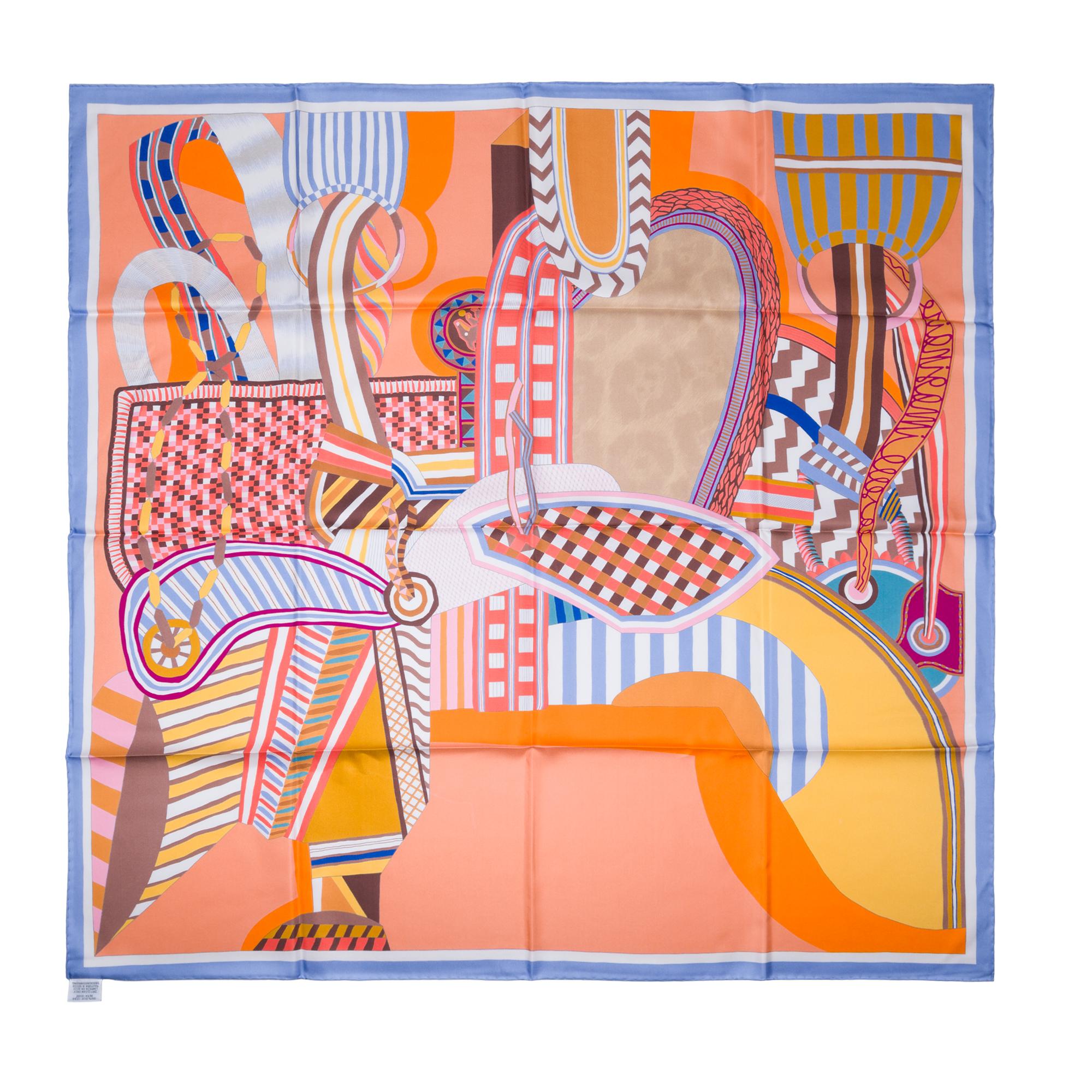 This​ ​striking​ ​orange​ ​Hermès​ ​“La​ ​Selle​ ​Imaginaire”​ ​scarf​ ​is​ ​a...100%​ ​silk
Signature:​ ​“Made​ ​in​ ​France”
Dimensions:​ ​90x90​ ​cm​ ​(34.6x34.6​ ​Inches)

Reference:​ ​101636

General​ ​condition:​ ​9/10
In​ ​excellent​