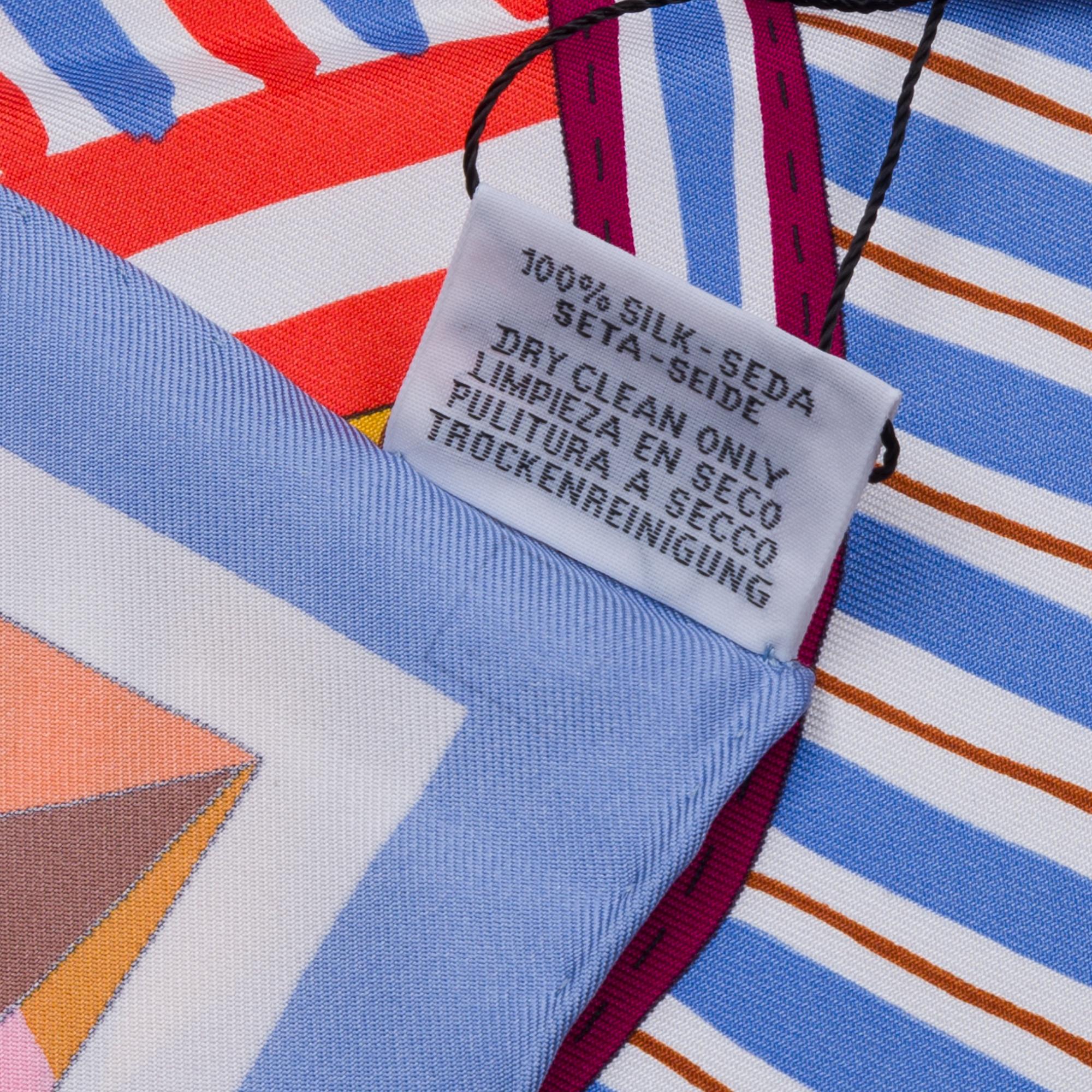 Women's New Hermès “La Selle Imaginaire” 90 scarf in orange silk
