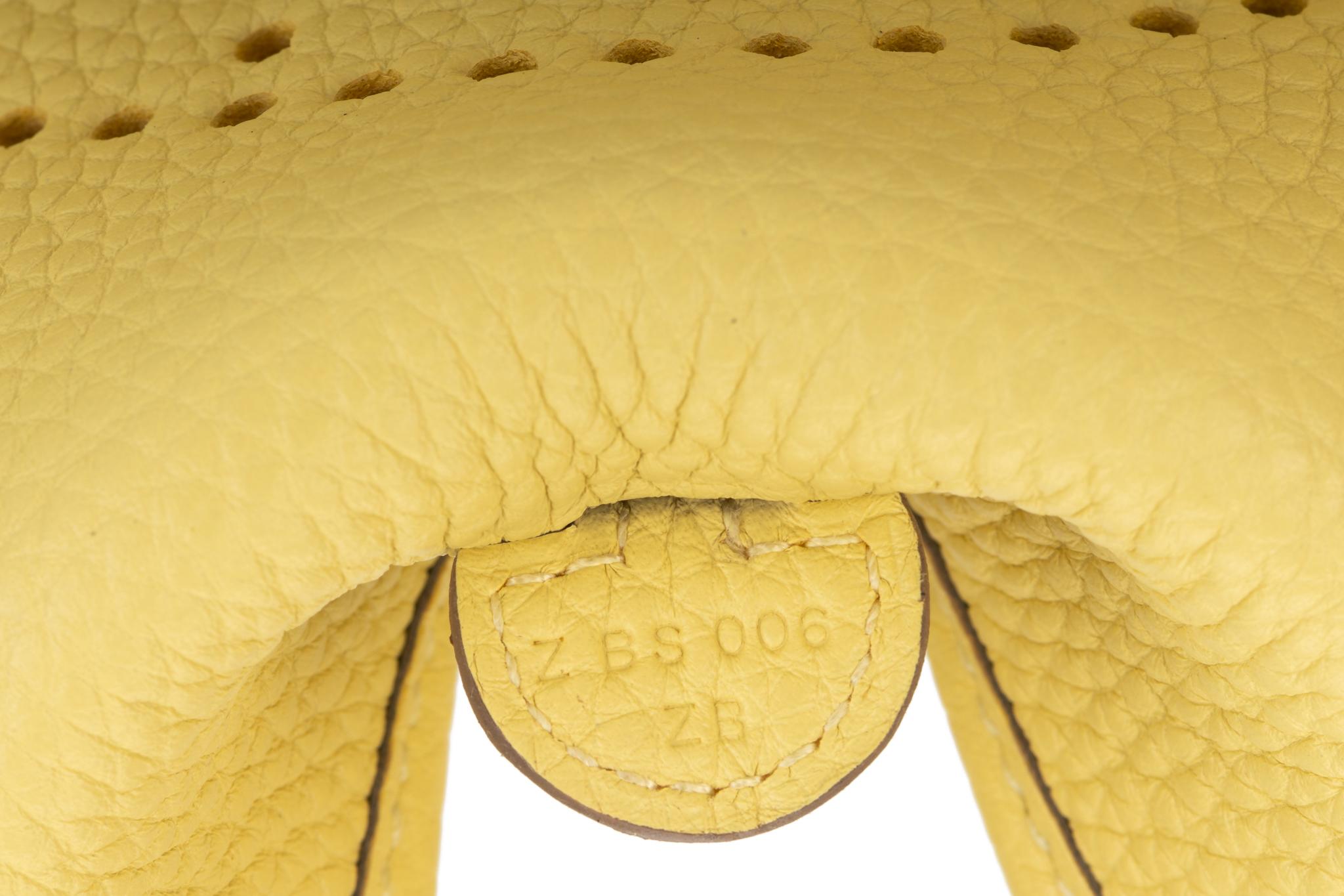 Hermès mini sac à bandoulière Evelyne Poussin jaune jaune, neuf dans sa boîte en vente 1