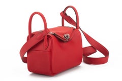 Hermès - Mini sac Swift Lindy Rouge De Coeur, neuf
