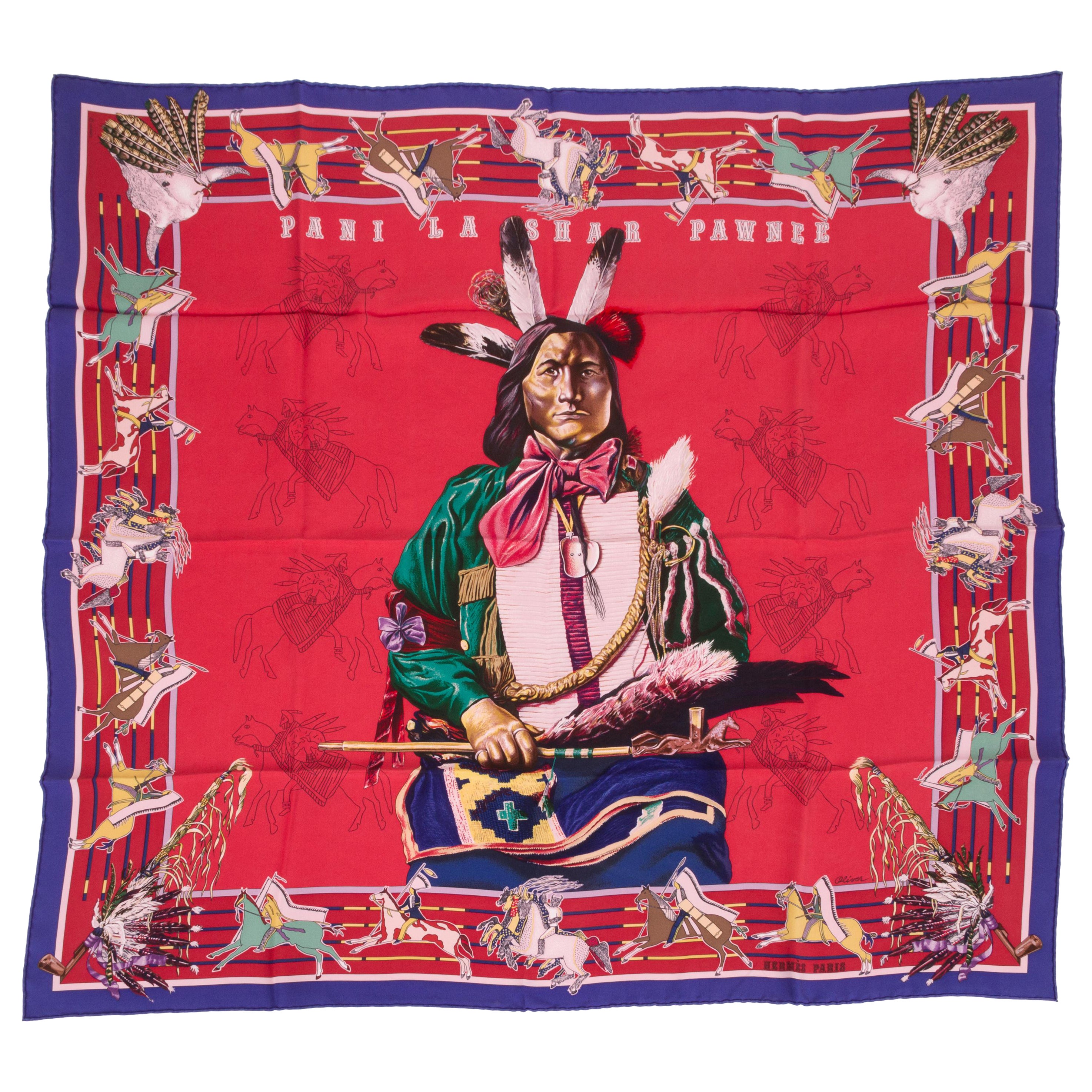 New Hermès Pani la Shar Pawnee Scarf in Box