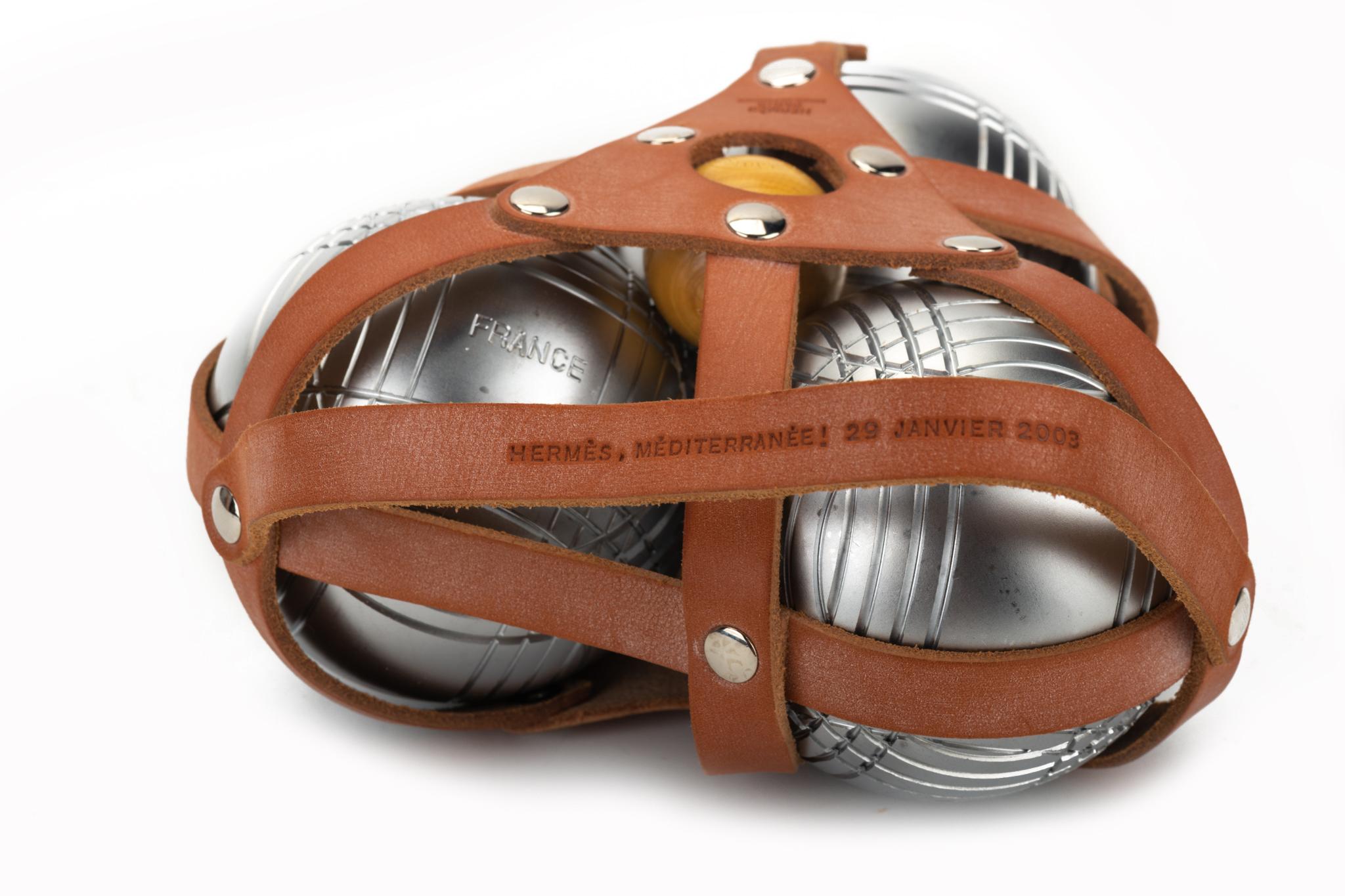 Marron Nouveau Jeu de Boules de Pétanque Hermès