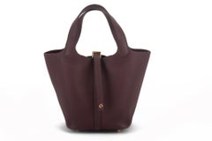New Hermes Picotin 18 Bordeaux Gold Bag with Box