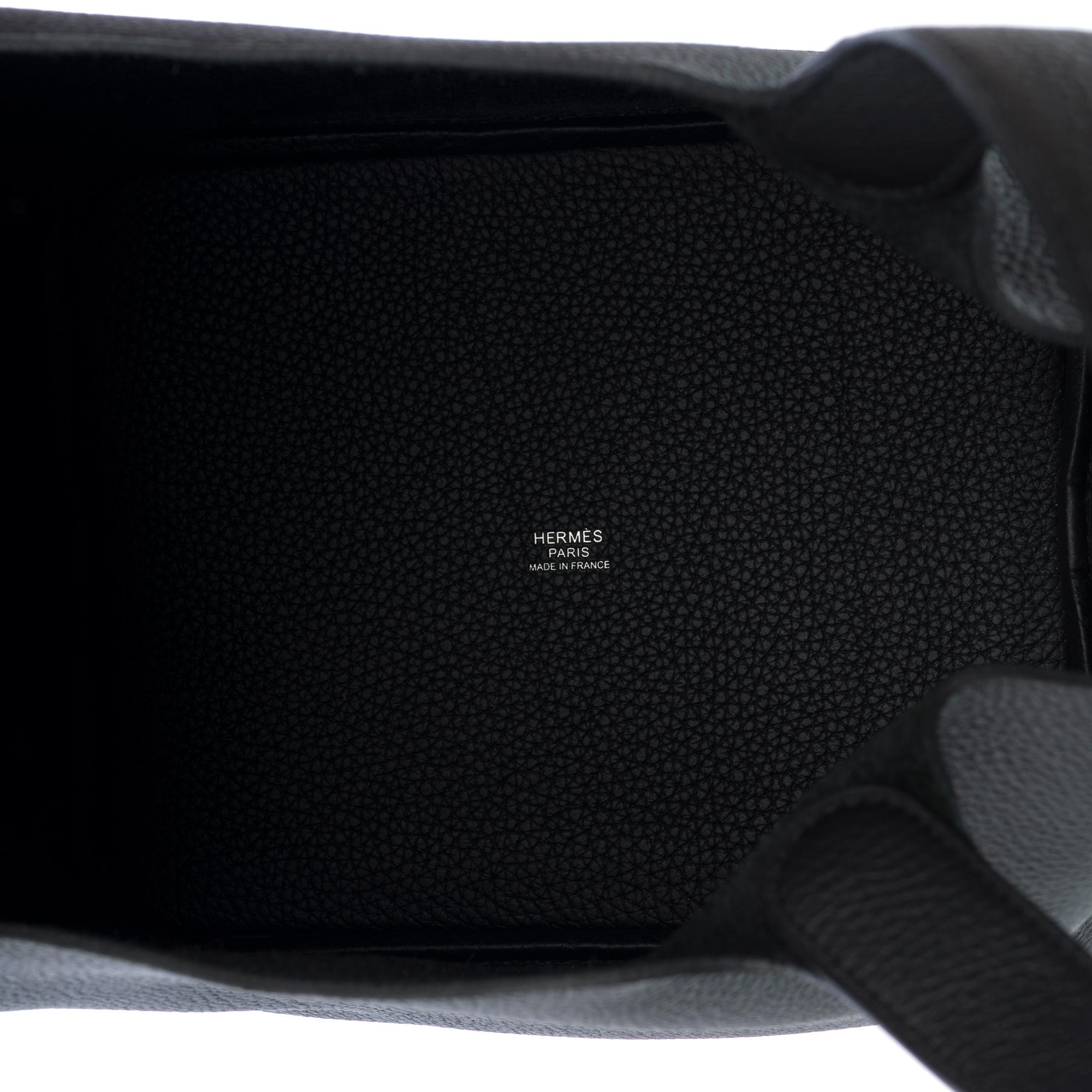 New Hermès Picotin 22 in Black Taurillon Clemence leather , PHW 5