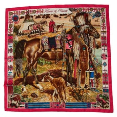 New Hermes Plume De L'Ouest Fuchsia Scarf