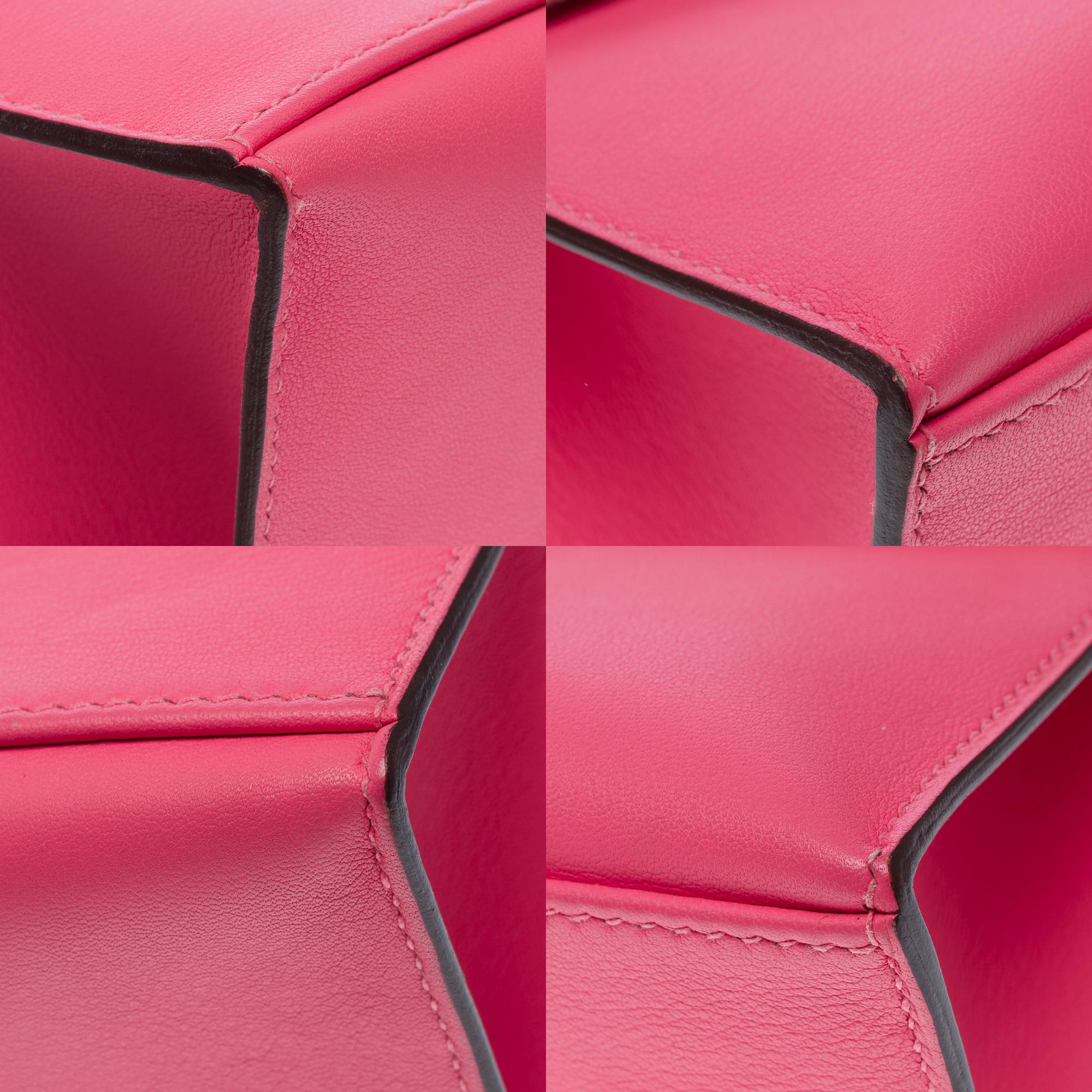 New Hermès Pochette Kelly Mini handbag in Swift Rose Azalee Pink calfskin, GHW 8