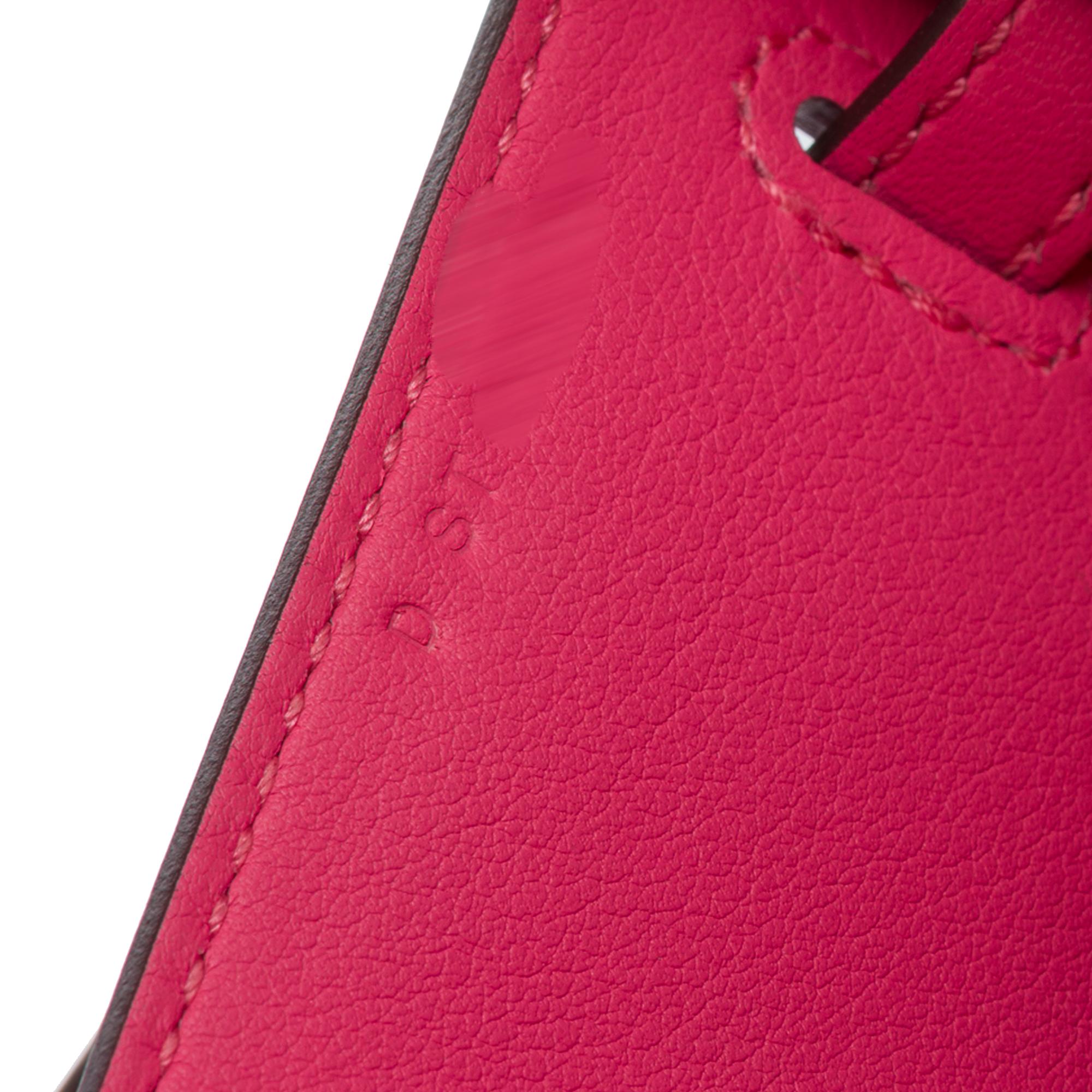 New Hermès Pochette Kelly Mini handbag in Swift Rose Azalee Pink calfskin, GHW 4