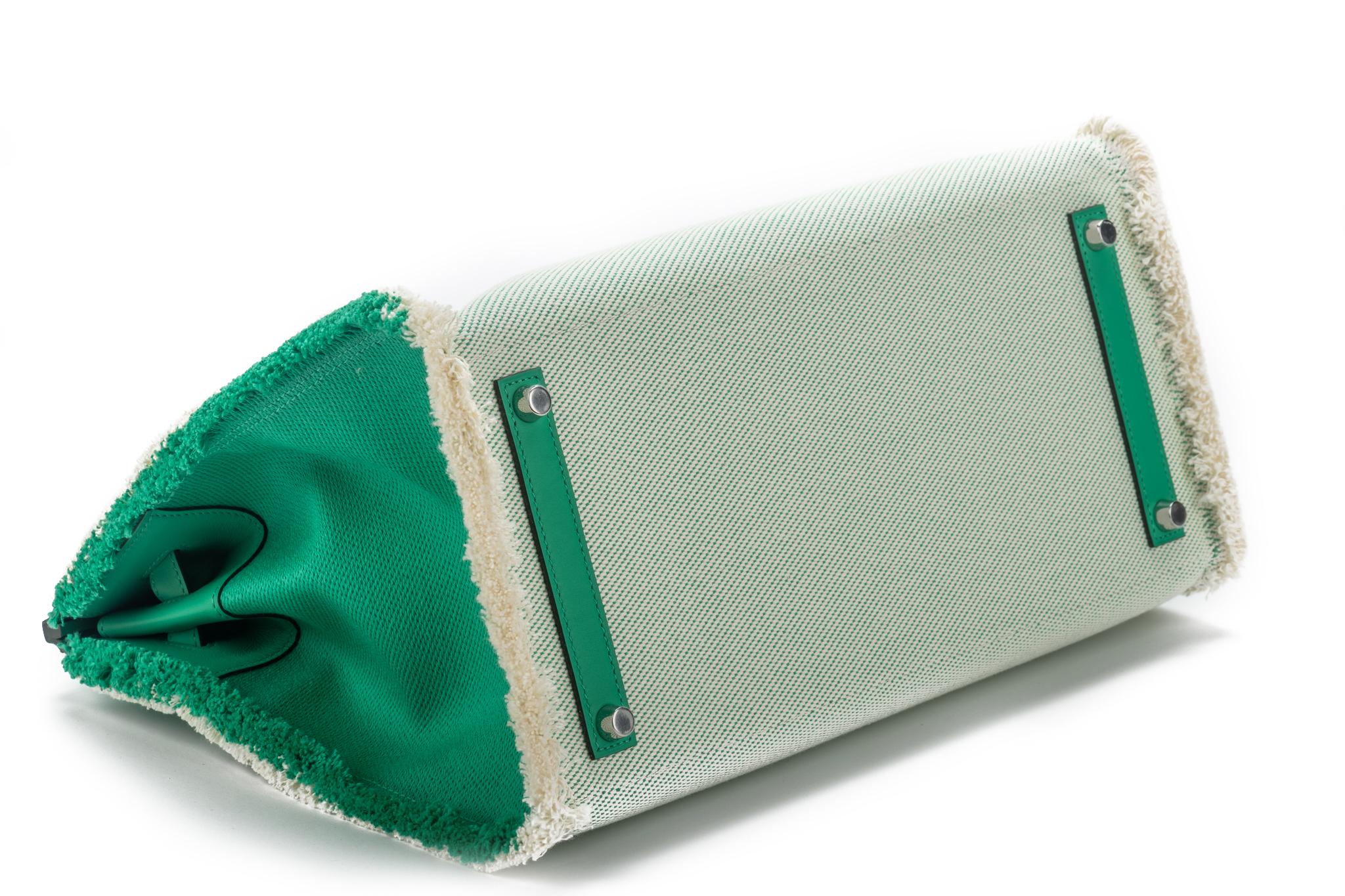 Nuevo Hermes  Raro bolso Birkin 35 Fray Menta con caja 1