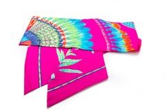 New Hermes Rare Fuchsia Brazil Maxi Twilly