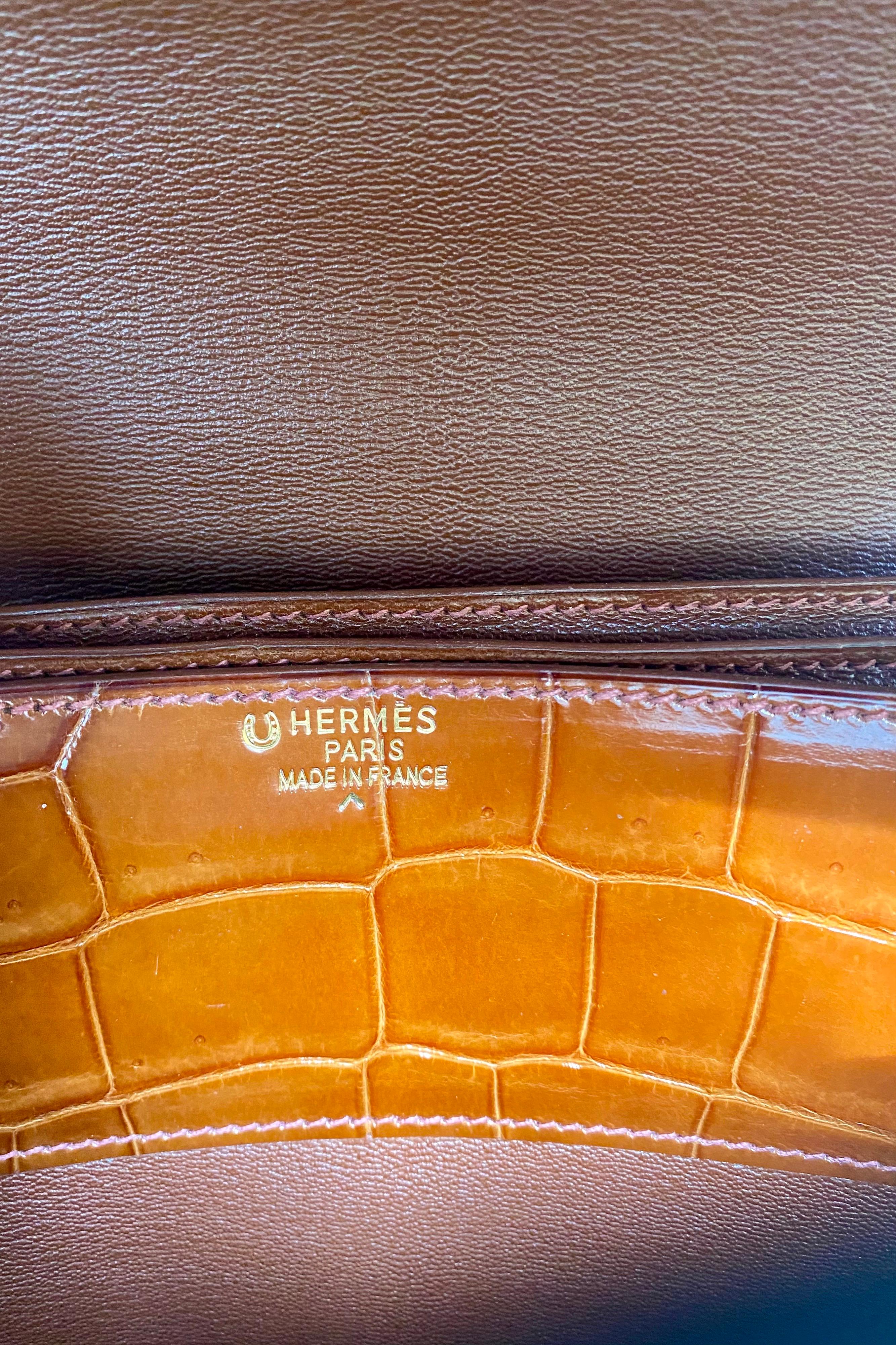New Hermes Sac à Depeche Crocodile Briefcase 41cm For Sale 6