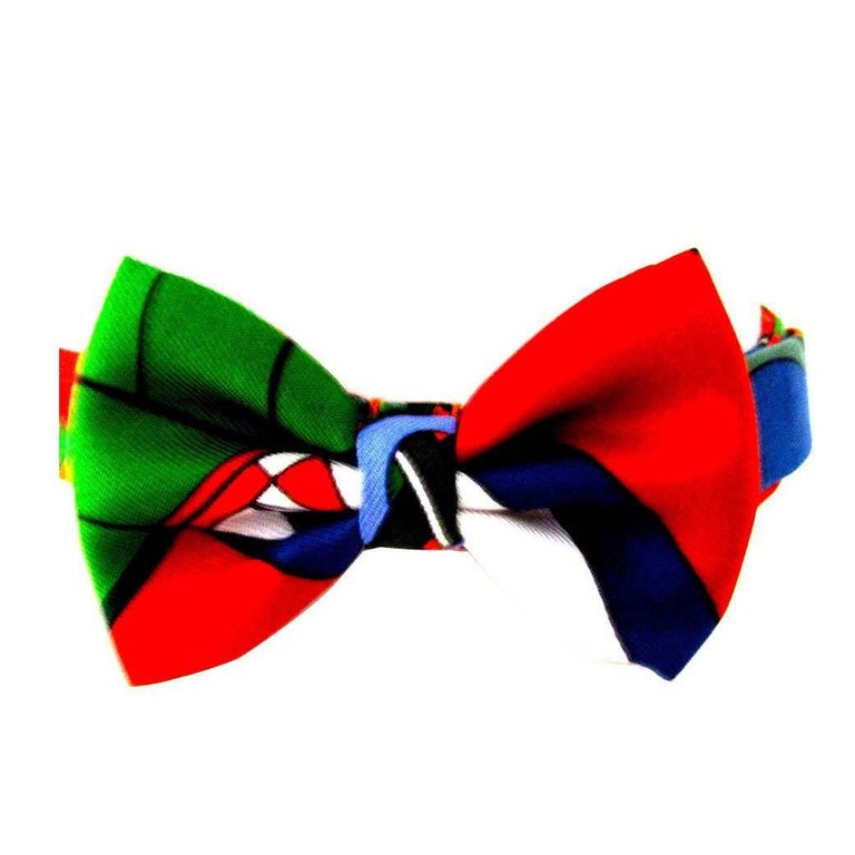 Hermes Scarf Adjustable Bow Tie and/or bracelet For Sale at 1stDibs