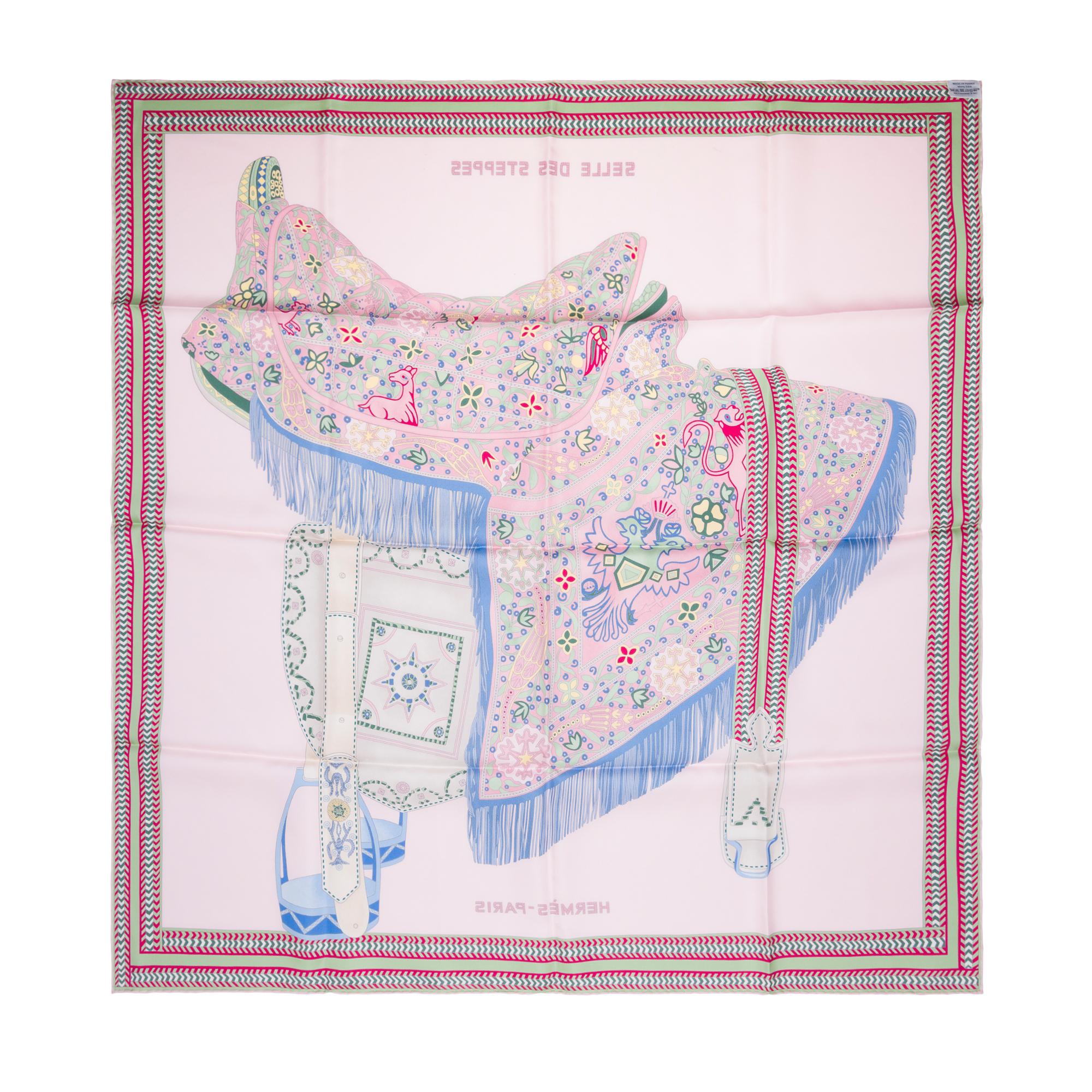 Women's New Hermès “Selle des Steppes” Carré 90 in silk