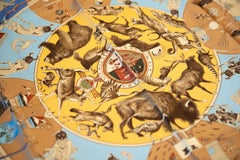 New Hermes Silk Mythologies Blue Brown Scarf