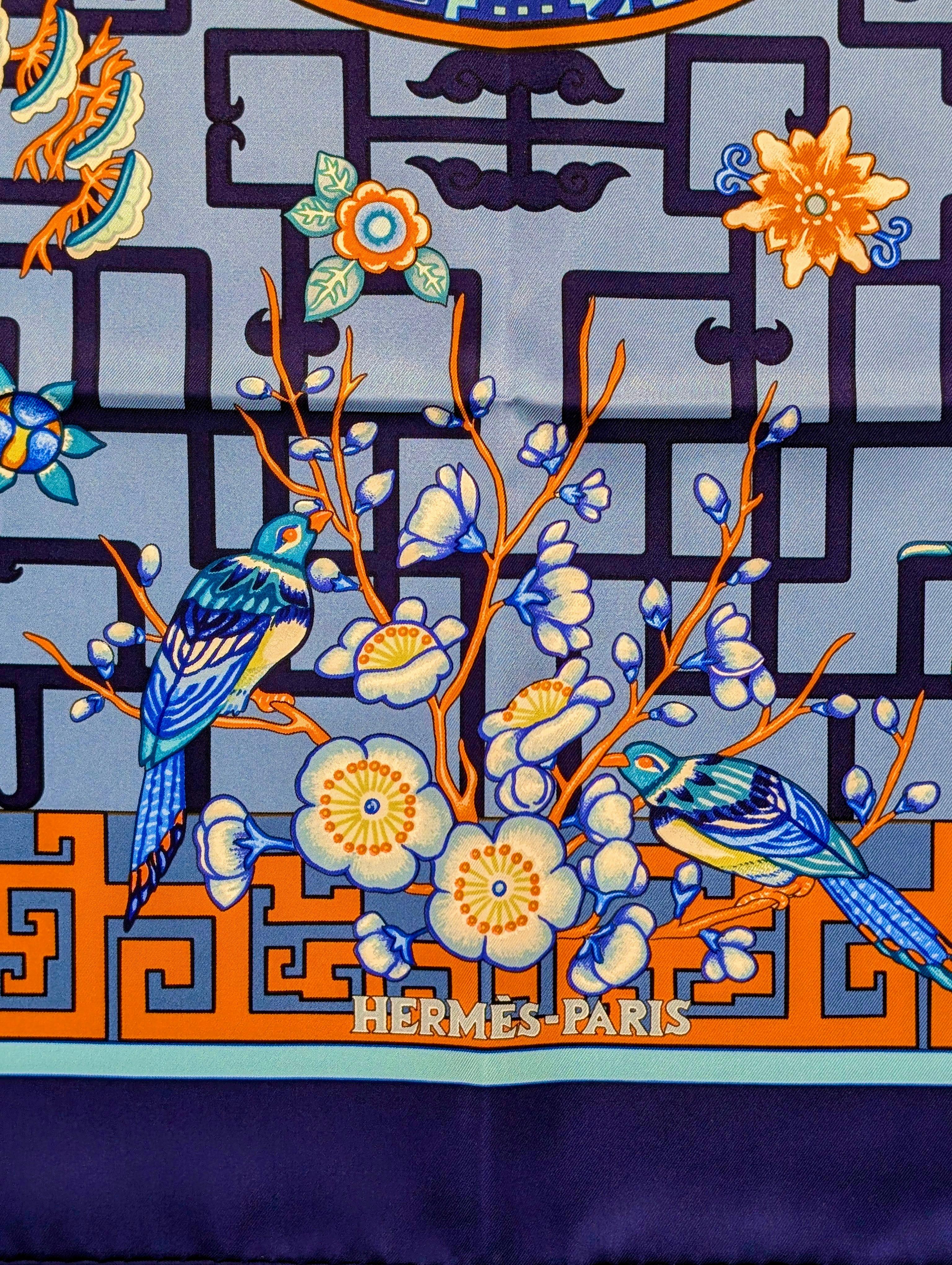 New HERMÈS silk scarf Turandot In New Condition In Rubiera, RE