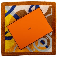 New Hermes Terry Cloth Square Bath Towel in Box