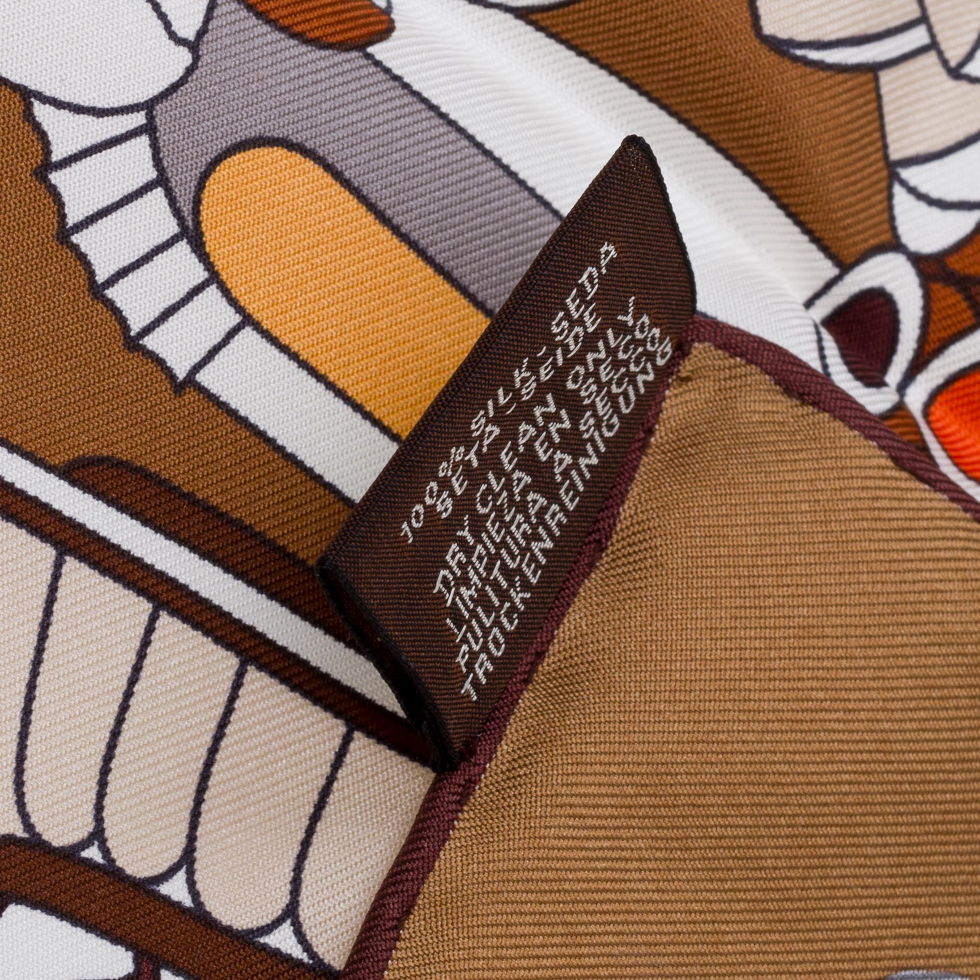 New Hermès The Gavroche «La Pâtisserie Française» scarf 90 in silk 5