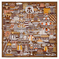 New Hermès The Gavroche «La Pâtisserie Française» scarf 90 in silk