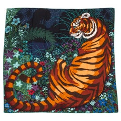 New Hermès Tiger Cashmere 55" Shawl in Box, Shirley