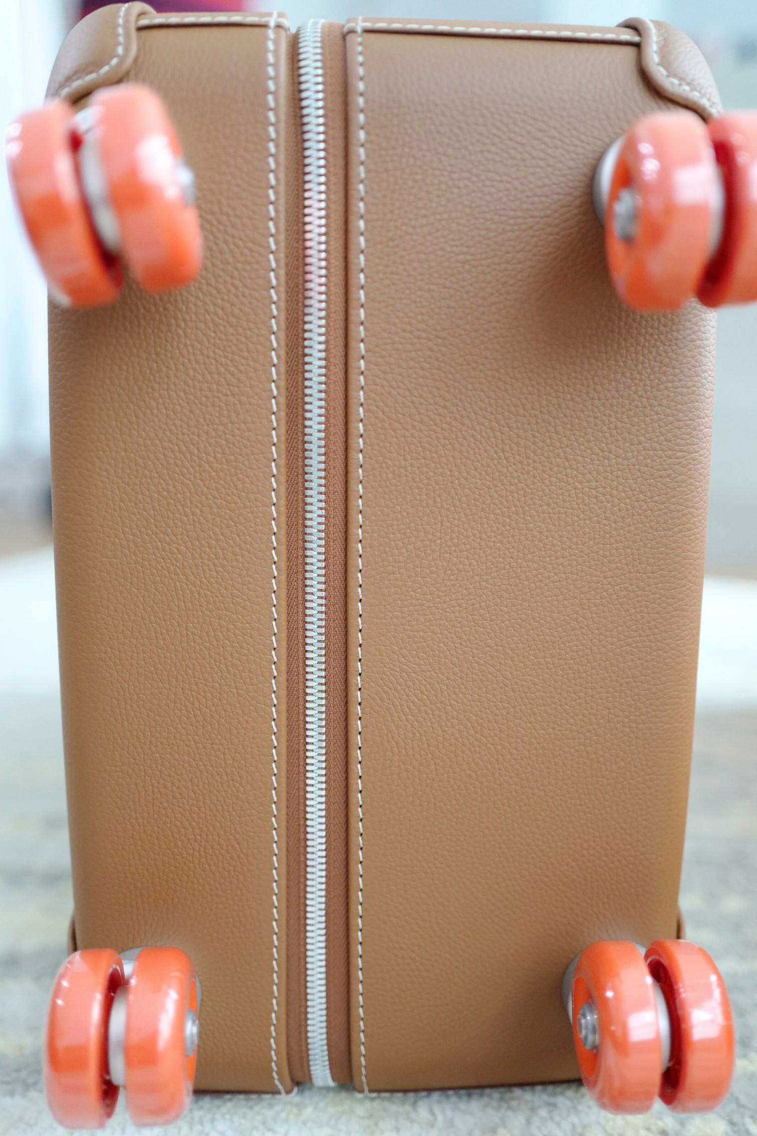 New Hermès Valise R.M.S Cargo Carry-On Suitcase – Beige/Fauve Canvas Leather PHW in vendita 6