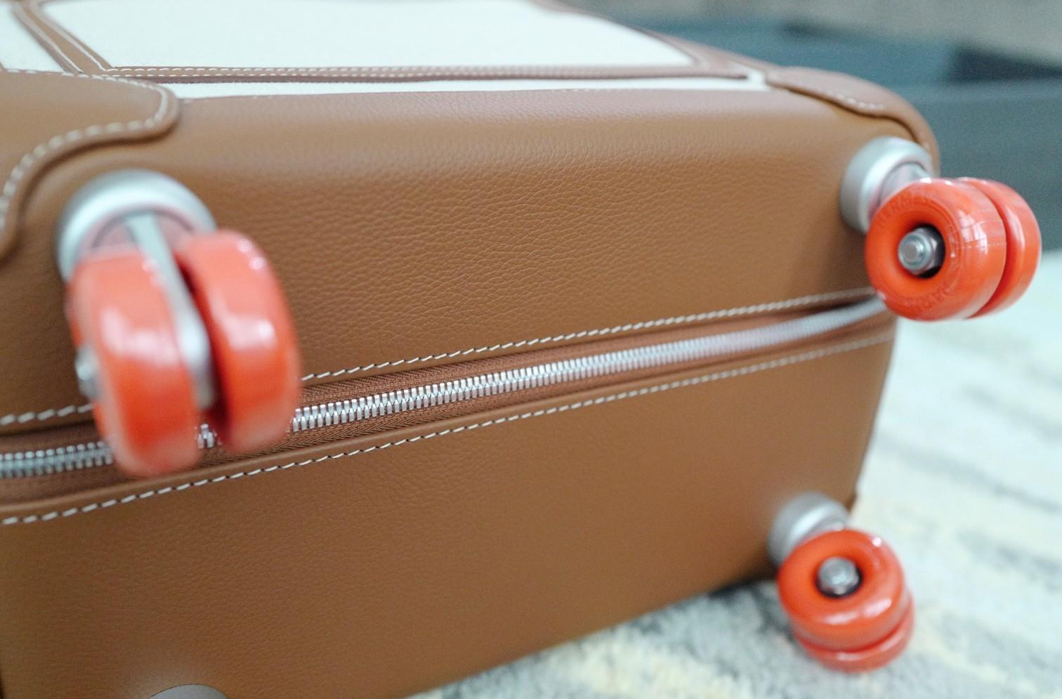 New Hermès Valise R.M.S Cargo Carry-On Suitcase – Beige/Fauve Canvas Leather PHW in vendita 7