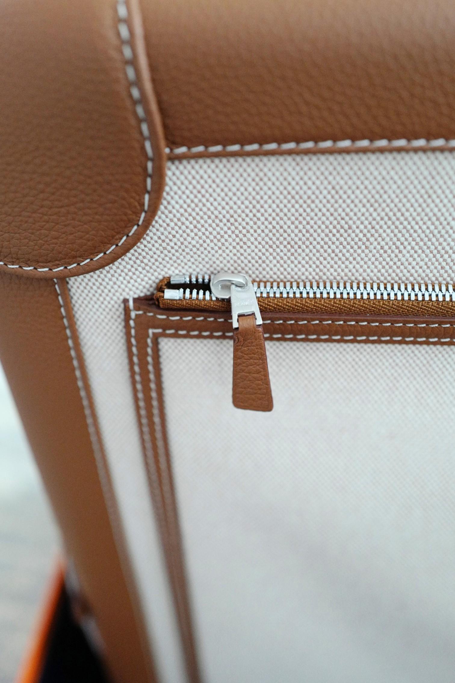 New Hermès Valise R.M.S Cargo Carry-On Suitcase – Beige/Fauve Canvas Leather PHW in vendita 15