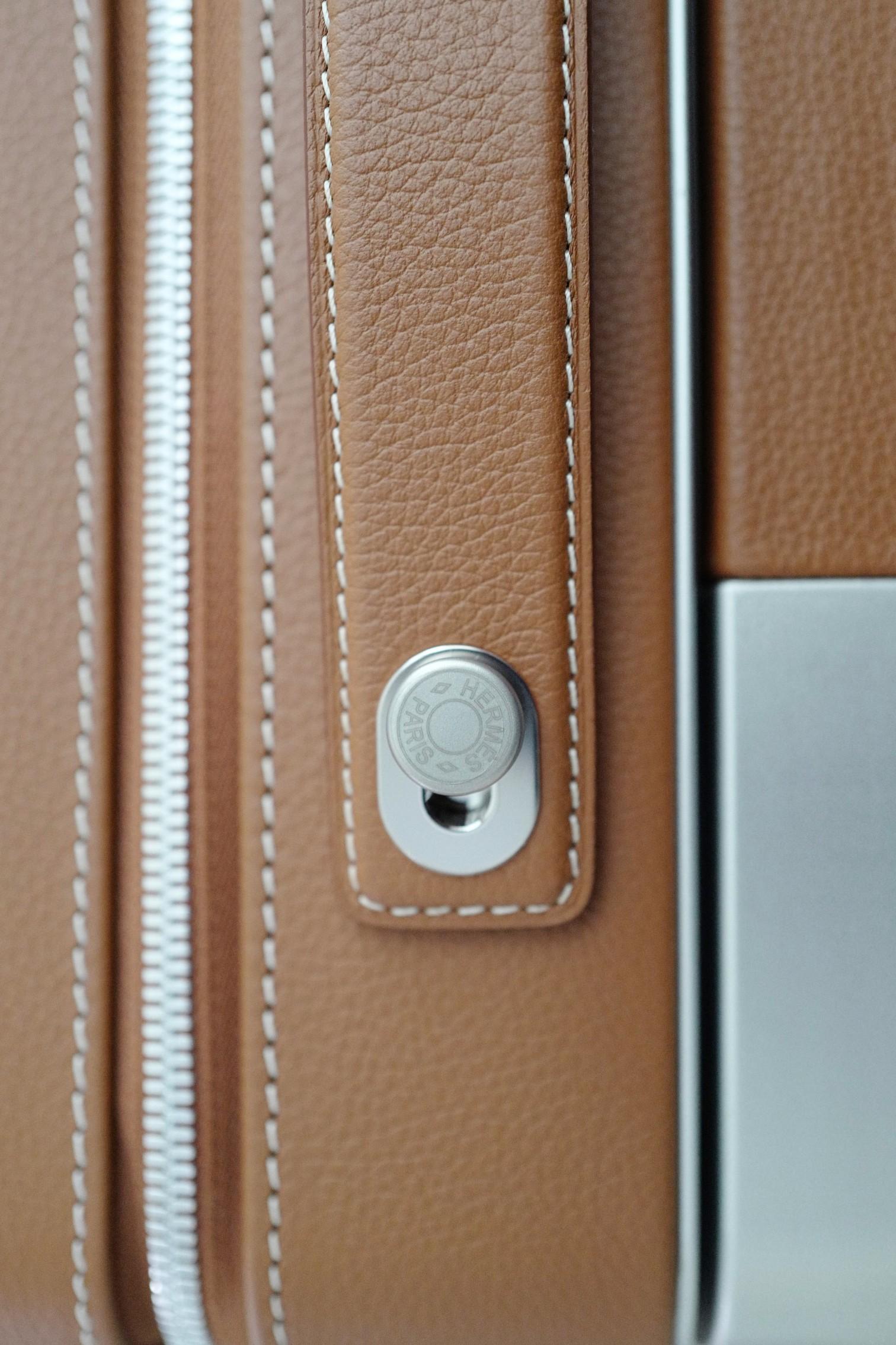 New Hermès Valise R.M.S Cargo Carry-On Suitcase – Beige/Fauve Canvas Leather PHW in vendita 16