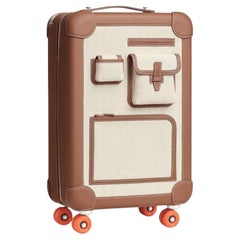 New Hermès Valise R.M.S Cargo Carry-On Suitcase – Beige/Fauve Canvas Leather PHW
