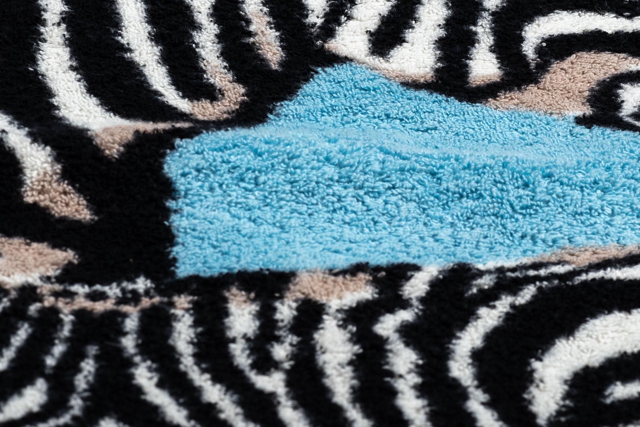 Black New Hermes Vintage Inspired Zebra Beach Towel