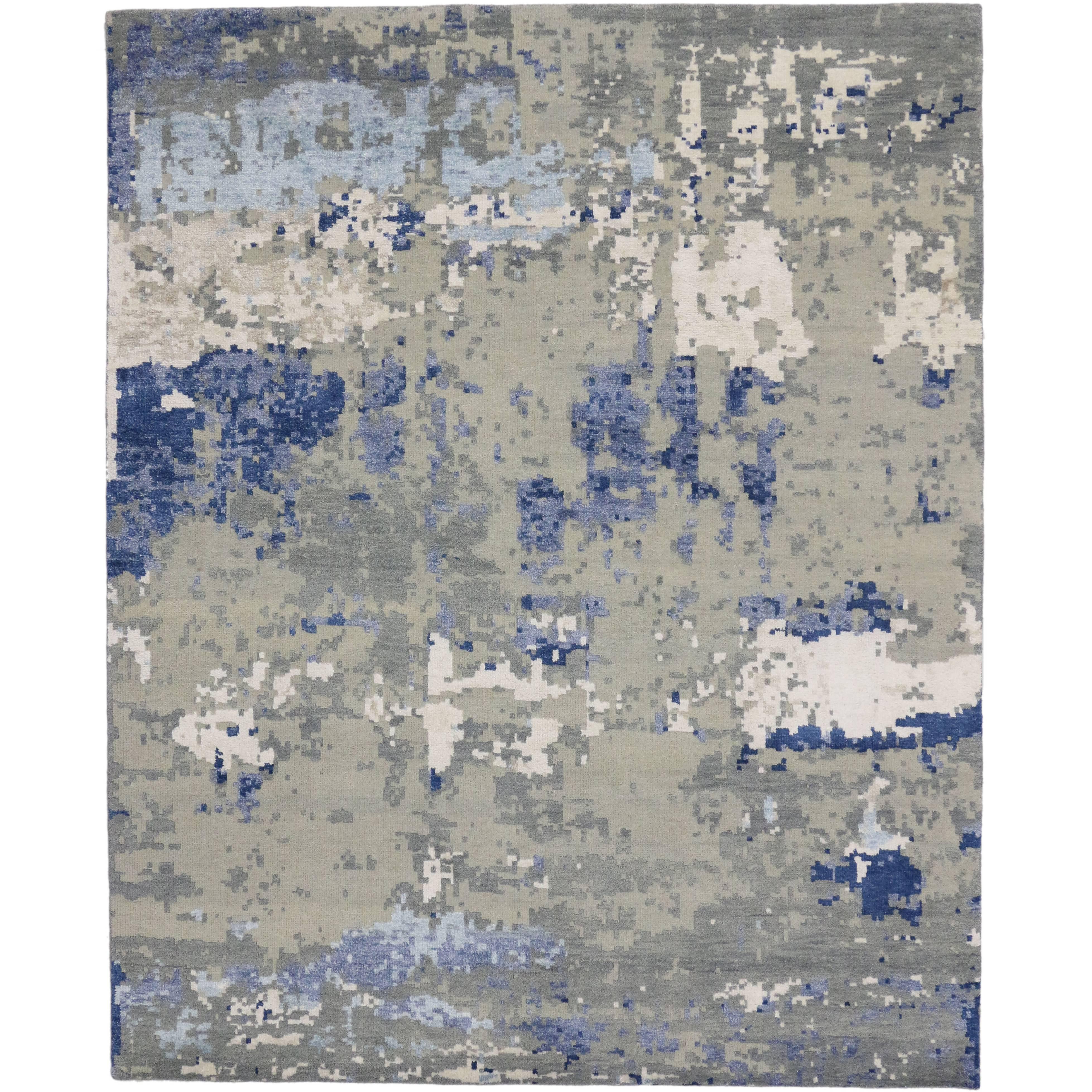 New High and Low Texture Rug with Contemporary Abstract Style