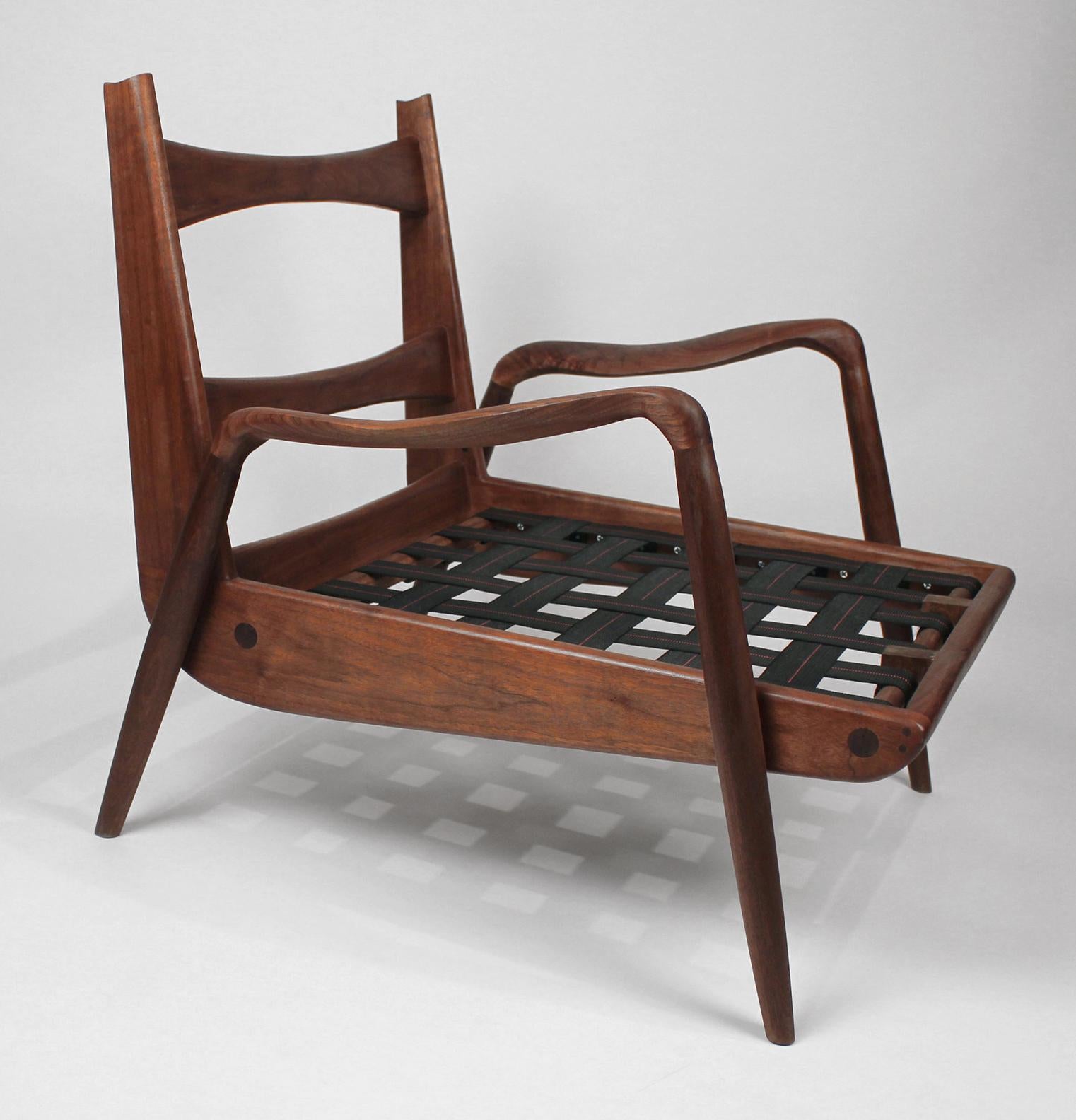 New Hope Lounge Chair from Phillip Lloyd Powell Studio in American Black Walnut 2