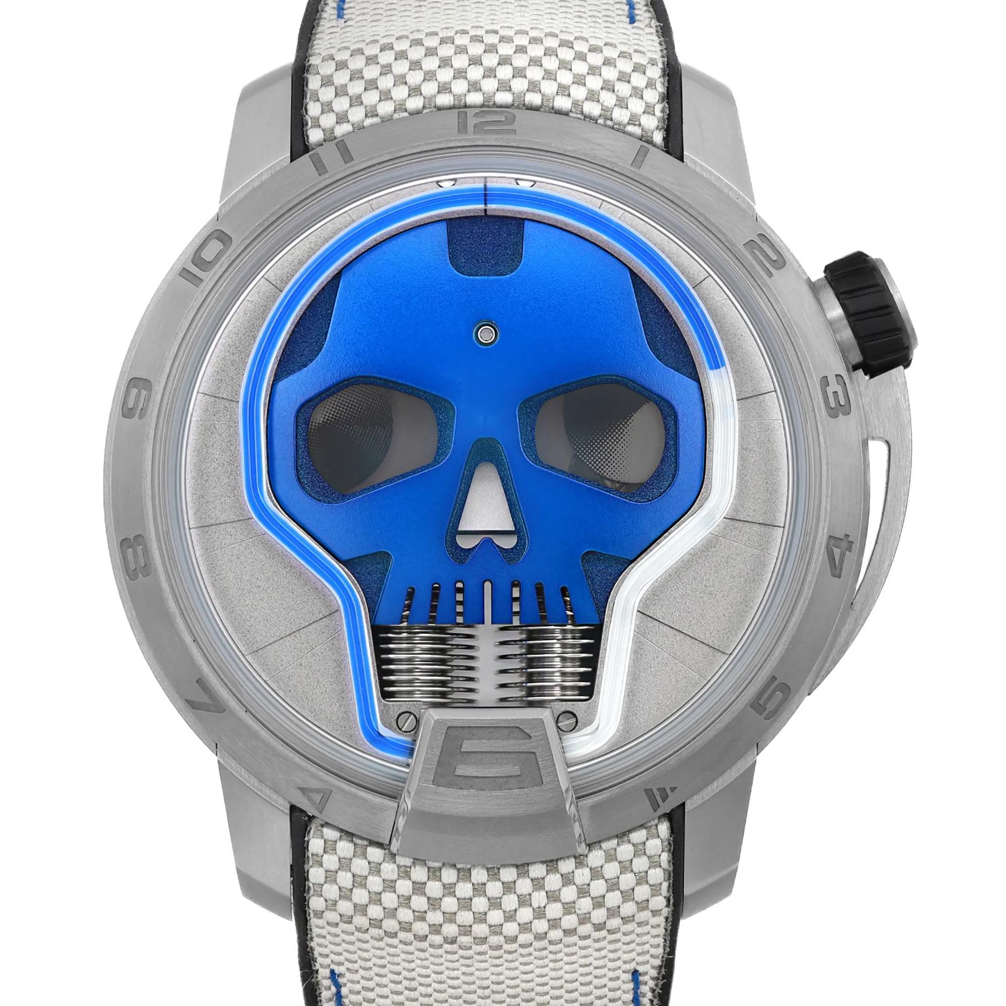 A estrenar. Viene con una caja original y un folleto.

Información general:
Marca: HYT
Model No: HYT H4 Calavera
Model No.: H2-TT-488207
Tipo: Reloj de pulsera
Departamento: Hombres
País/Región de fabricación: Suiza
Estilo: Lujo
Año de fabricación:
