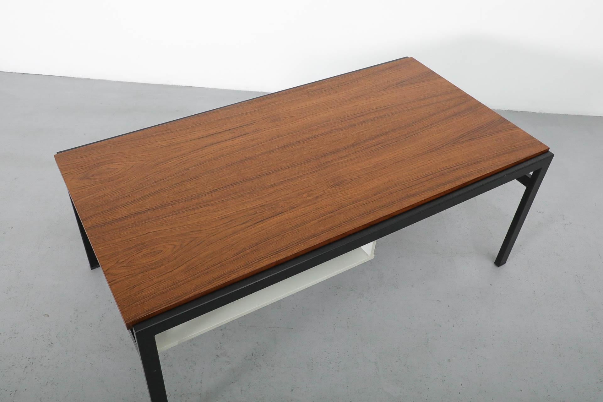 Cees Braakman TU04 Coffee Table with Reversible Teak & White Top for Pastoe, NIB For Sale 4