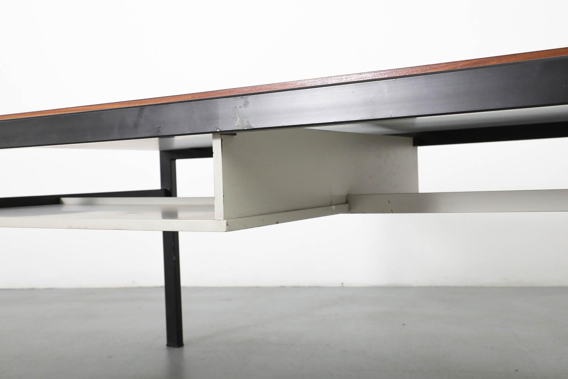 Cees Braakman TU04 Coffee Table with Reversible Teak & White Top for Pastoe, NIB For Sale 6