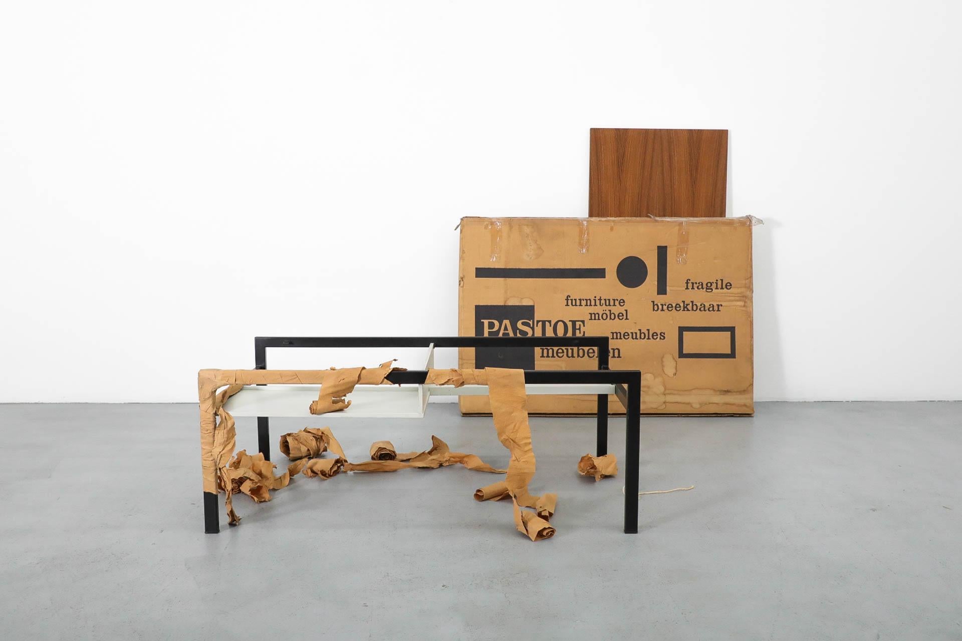 Mid-Century Modern Cees Braakman TU04 Coffee Table with Reversible Teak & White Top for Pastoe, NIB For Sale