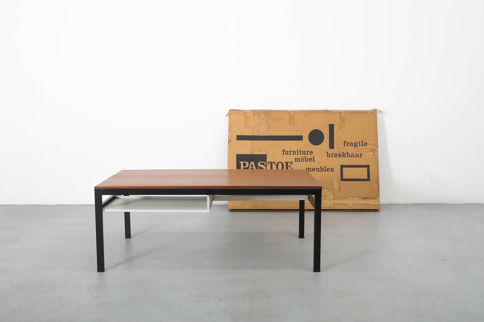 20th Century Cees Braakman TU04 Coffee Table with Reversible Teak & White Top for Pastoe, NIB For Sale