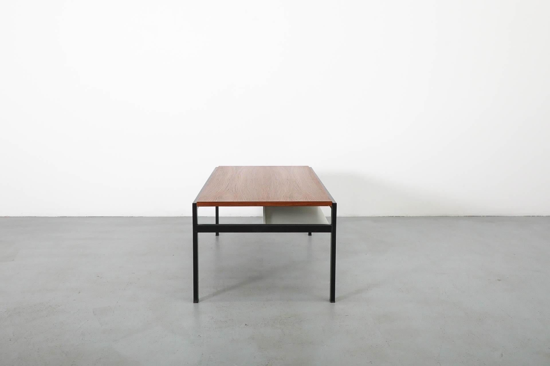 Cees Braakman TU04 Coffee Table with Reversible Teak & White Top for Pastoe, NIB For Sale 1