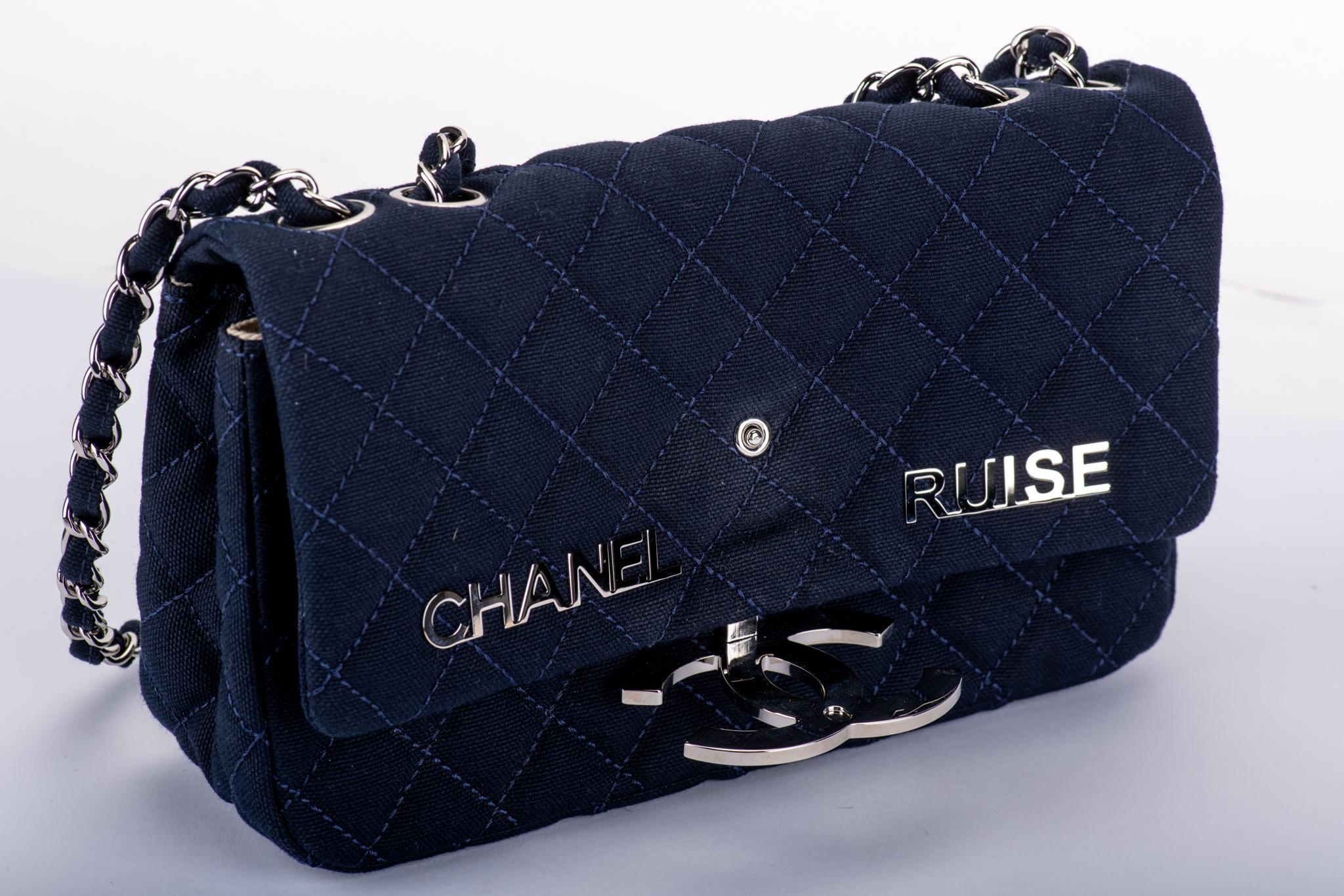 New in Box Chanel Rare Navy Cruise Flap Bag In New Condition In West Hollywood, CA