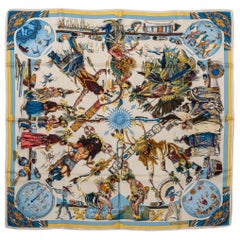 New In Box Collectible Hermes Les Danses Des Indiennes Scarf by Kermit Oliver