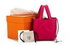 Nuovo in scatola Borsa Hermès 18cm Rose Mexico Picotin