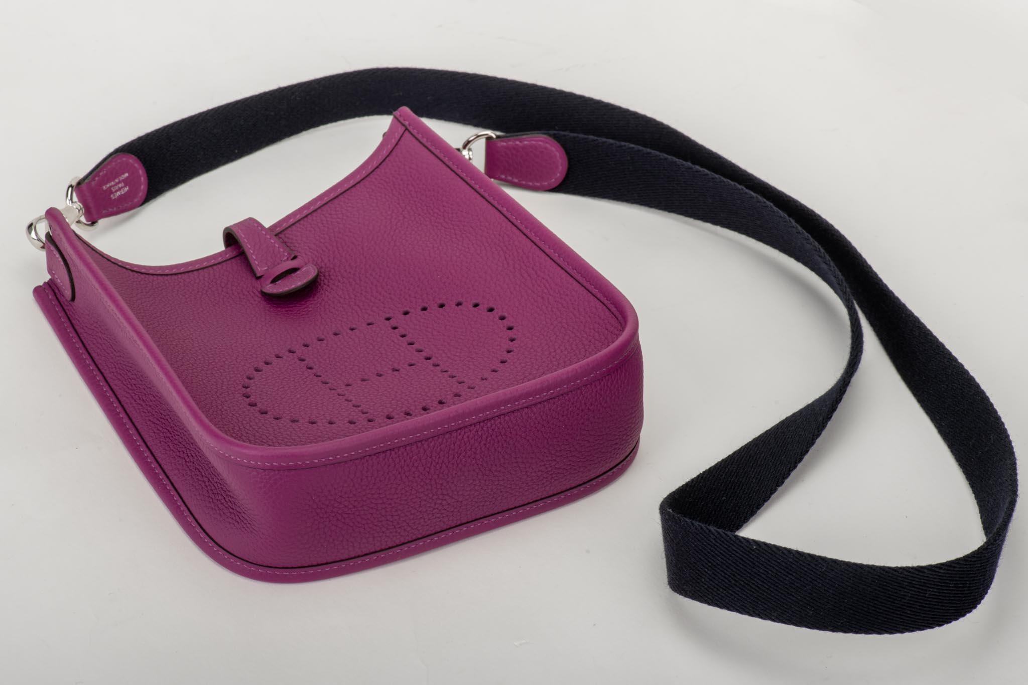 New in Box Hermès Anemone Clemence Mini Evelyne Crossbody Bag 5