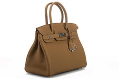New in Box Hermes Birkin 30 Bronze Verso Blume Bag Limited Edition