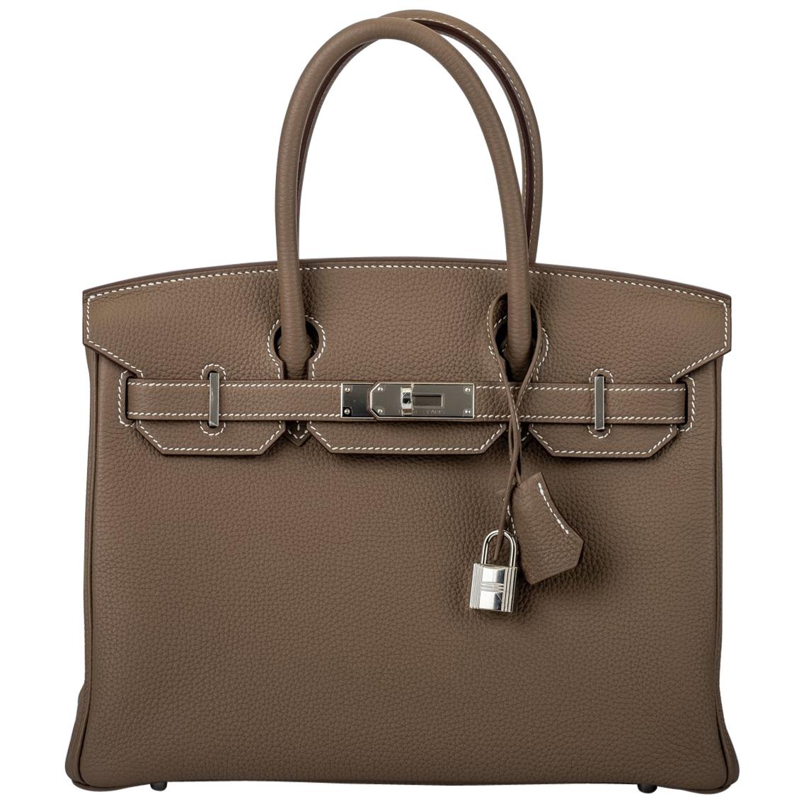 New in Box Hermes Birkin 30cm Etoupe Togo Bag