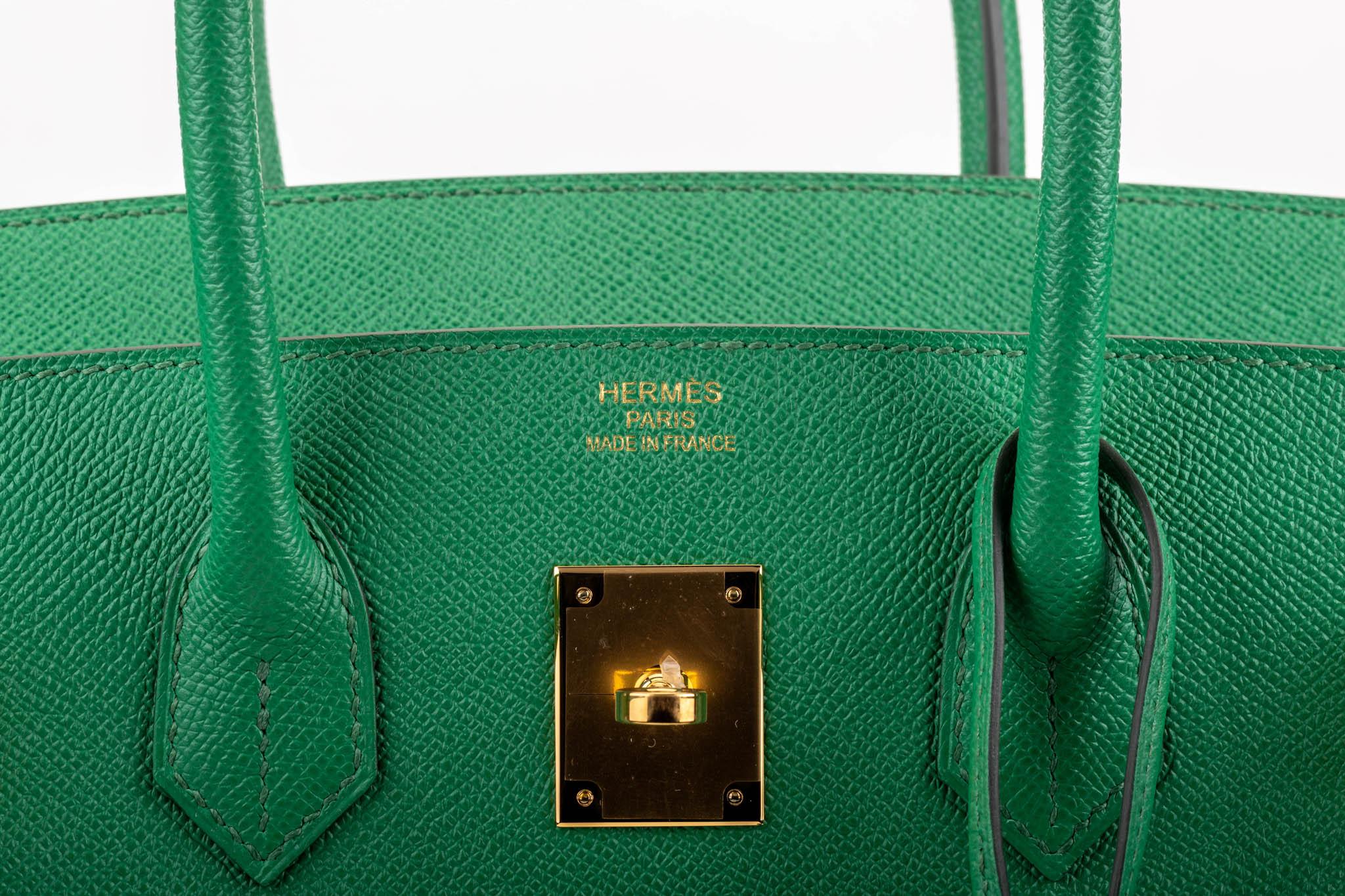 Women's New in Box Hermes Birkin 35Cm Cactus Togo Gold Bag