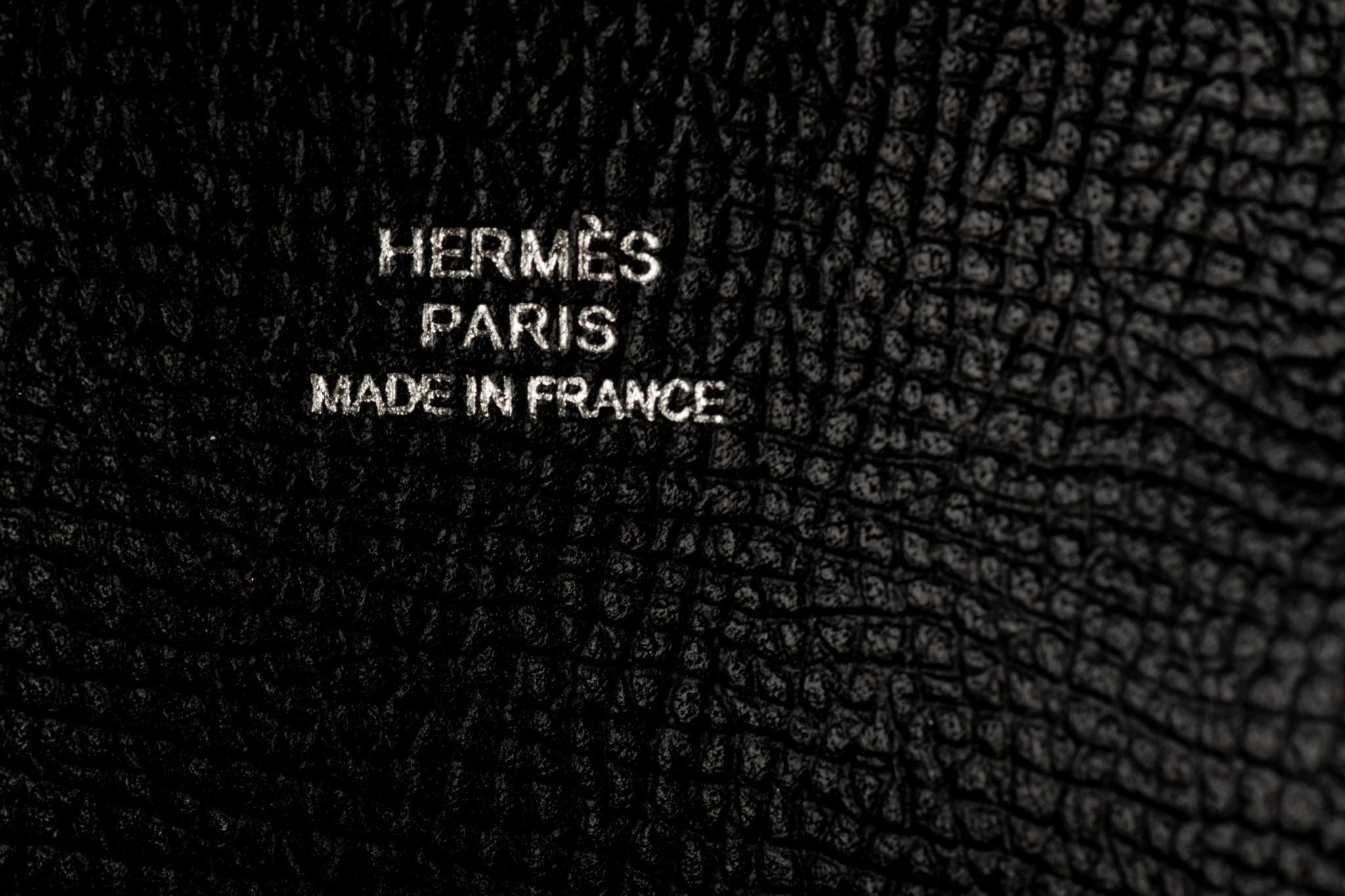 New in Box Hermès Black Epsom Coin Case 4