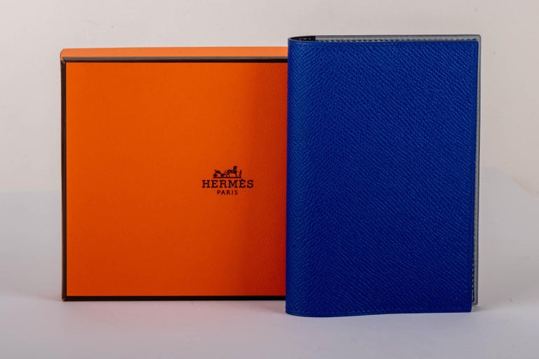 New in Box Hermes Blue Passport Cover Unisex For Sale at 1stDibs