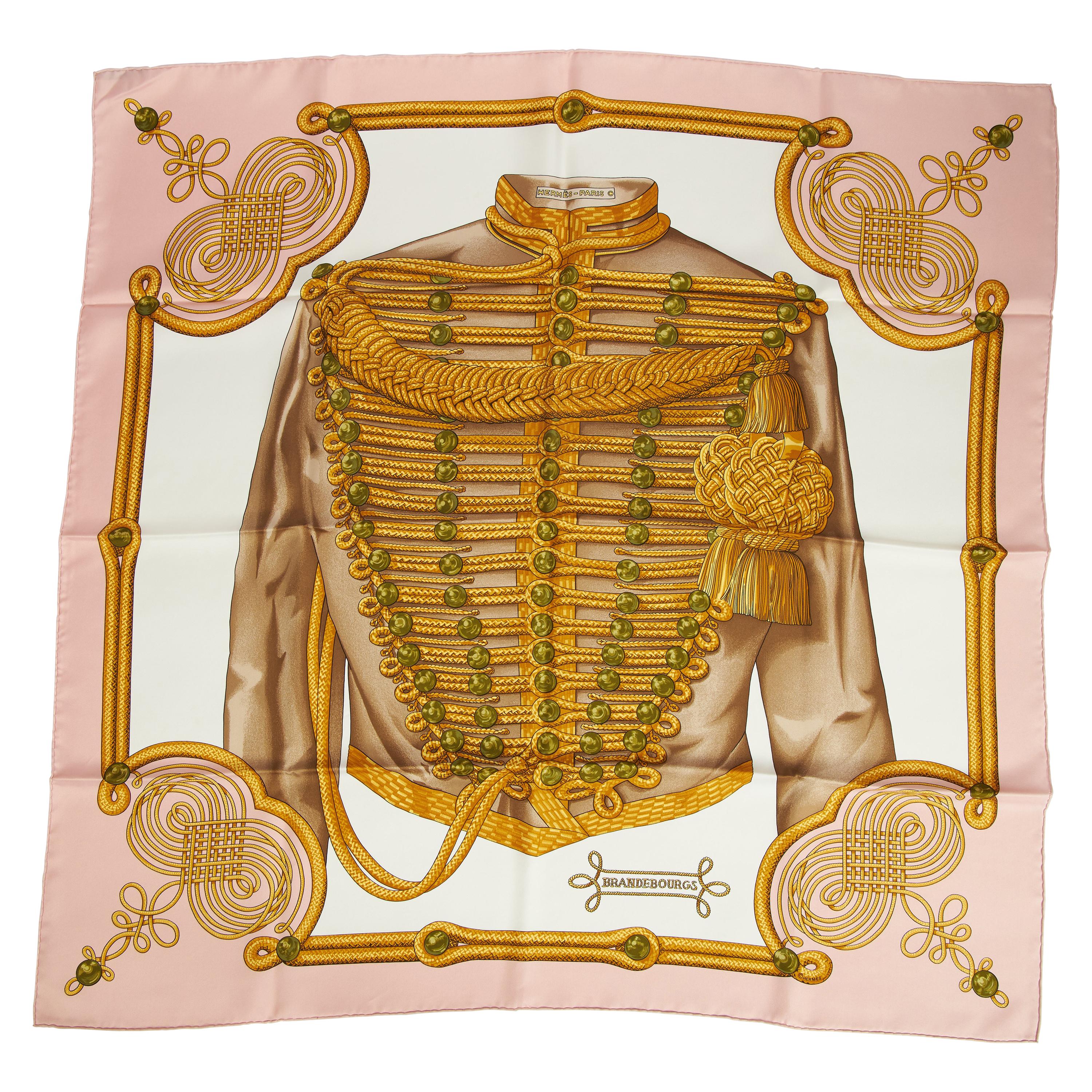 New in Box Hermès Brandebourgs Silk Twill Scarf